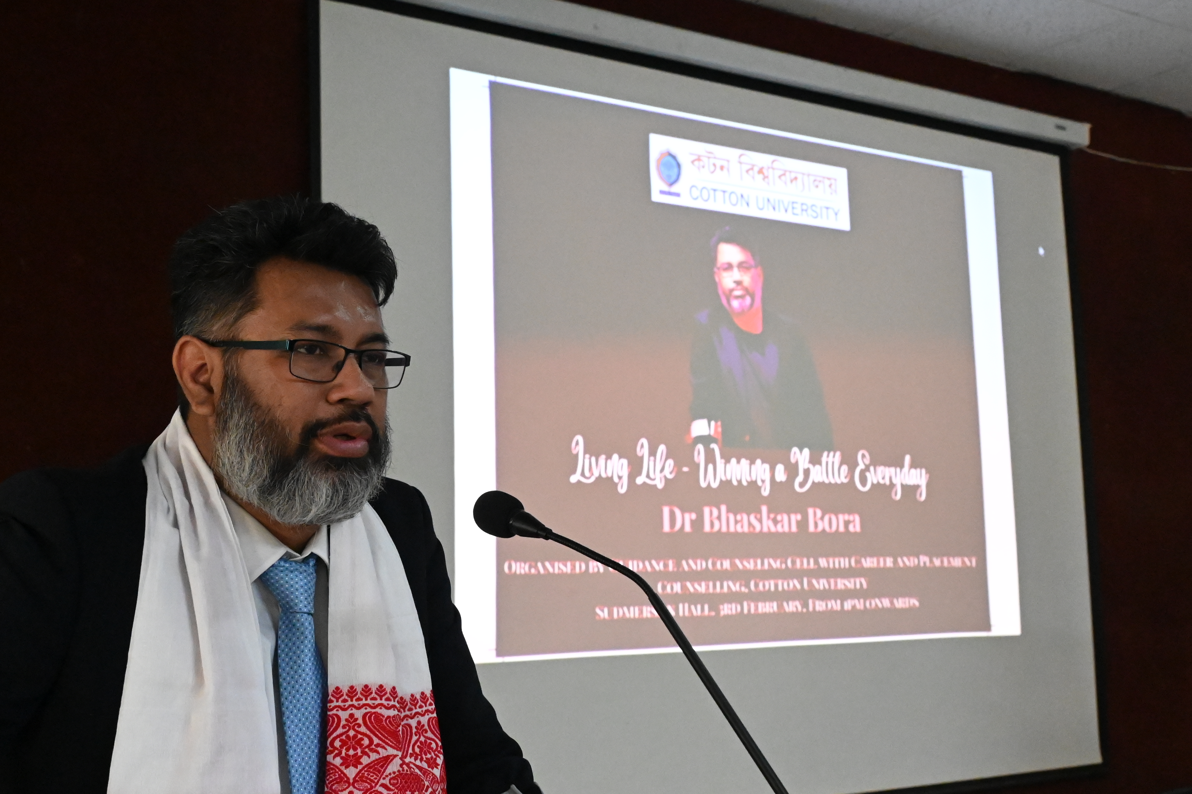 A talk by Dr Bhaskar Bora :  Living Life - Winning One Battle Everyday.